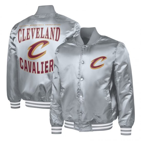 Cleveland Cavaliers Adaptive Bold Logo Varsity Satin Jacket