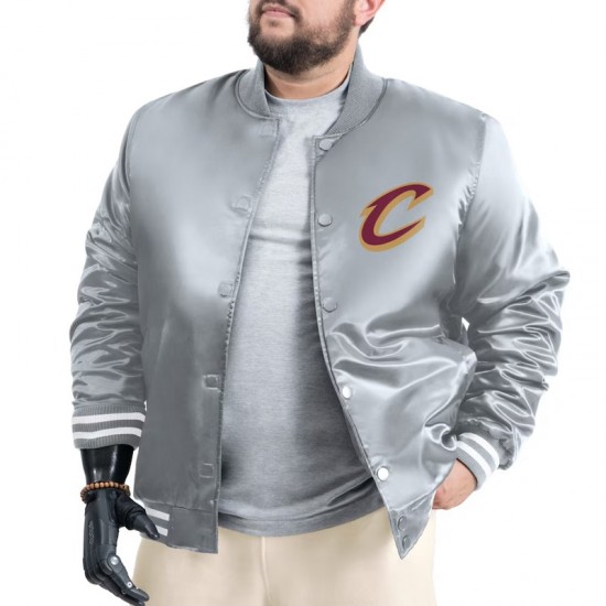 Cleveland Cavaliers Adaptive Bold Logo Varsity Satin Jacket