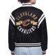 Cleveland Cavaliers Printed Logo Varsity Satin Jacket Cleveland Cavaliers Printed Logo Varsity Satin Jacket