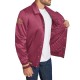 Cleveland Cavaliers Stitch Applique Wine Satin Jacket Cleveland Cavaliers Stitch Applique Wine Satin Jacket