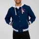 Cleveland Guardians Navy Cotton Hooded Jacket Cleveland Guardians Navy Cotton Hooded Jacket