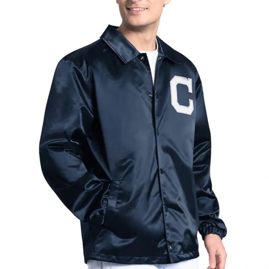 Cleveland Guardians Point Man Coaches Navy Jacket Cleveland Guardians Point Man Coaches Navy Jacket
