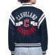 Cleveland Guardians Printed Logo Varsity Satin Jacket Cleveland Guardians Printed Logo Varsity Satin Jacket