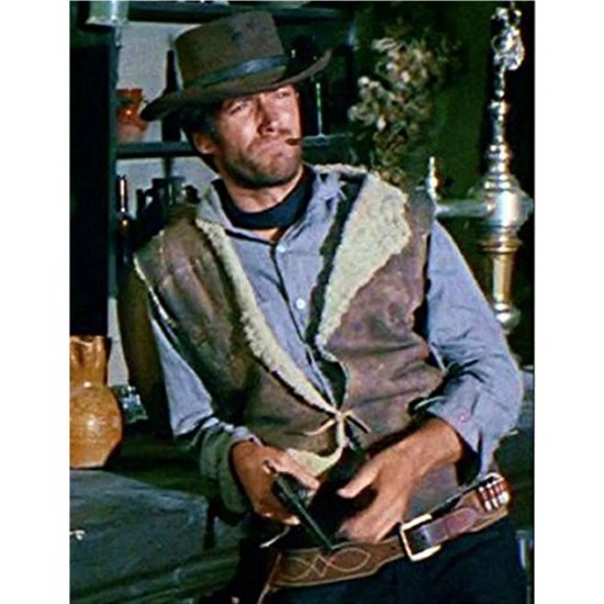 Clint Eastwood Spaghetti Western Leather Vest Clint Eastwood Spaghetti Western Leather Vest