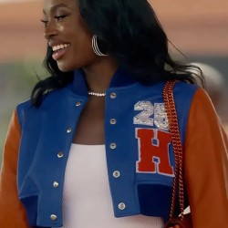 Coco Jones Bel Air S03 Crop Varsity Jacket Coco Jones Bel Air S03 Crop Varsity Jacket