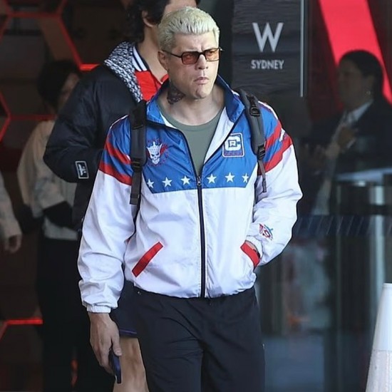 Cody Rhodes Stars & Stripes Nightmare Windbreaker Jacket Cody Rhodes Stars & Stripes Nightmare Windbreaker Jacket