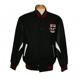Collegiate St Kilda Saints Black Varsity Jacket Collegiate St Kilda Saints Black Varsity Jacket