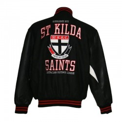 Collegiate St Kilda Saints Black Varsity Jacket