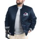 Colorado Avalanche Adaptive Bold Logo Varsity Satin Jacket Colorado Avalanche Adaptive Bold Logo Varsity Satin Jacket