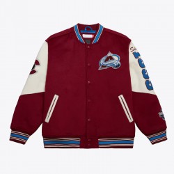 Colorado Avalanche Team History Burgundy Vintage Logo Varsity Jacket Colorado Avalanche Team History Burgundy Vintage Logo Varsity Jacket