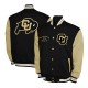 Colorado Buffaloes Fleece Black and Beige Varsity Jacket