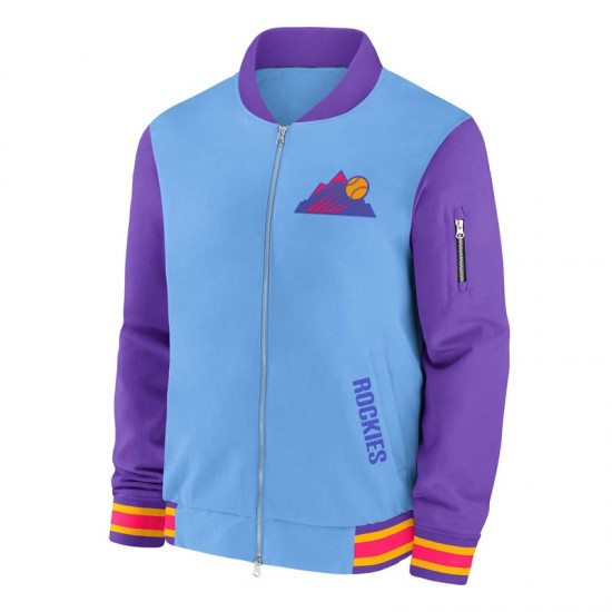 Colorado Rockies City Connect Dugout Bomber Jacket Colorado Rockies City Connect Dugout Bomber Jacket