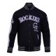 Colorado Rockies Eggshell/Black Game Day Jacket with Current Logo