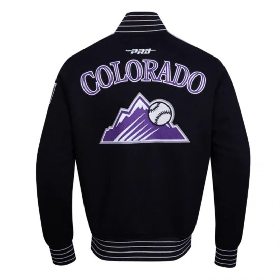 Colorado Rockies Eggshell/Black Game Day Jacket with Current Logo