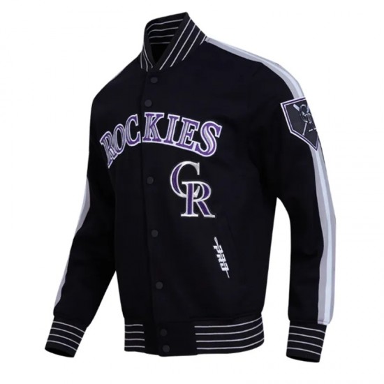 Colorado Rockies Eggshell/Black Game Day Jacket with Current Logo