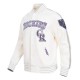 Colorado Rockies Eggshell/Black Game Day Jacket with Current Logo