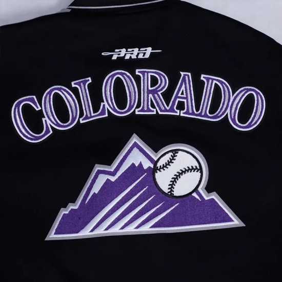 Colorado Rockies Eggshell/Black Game Day Jacket with Current Logo