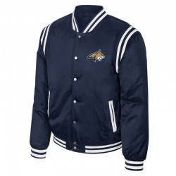 Colosseum Montana State Bobcats Navy Varsity Satin Jacket