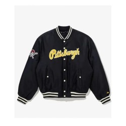 Cooperstown Pittsburgh Pirates Black Varsity Jacket Cooperstown Pittsburgh Pirates Black Varsity Jacket