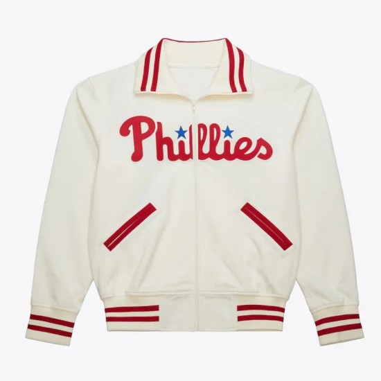 Cream Philadelphia Phillies Vintage Batting Practice Jacket Cream Philadelphia Phillies Vintage Batting Practice Jacket