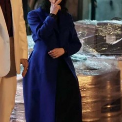 Cristin Milioti The Penguin Blue Trench Coat Cristin Milioti The Penguin Blue Trench Coat