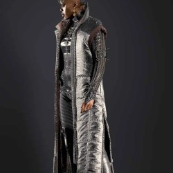 Cyberpunk 2077 Brigitte Silver Sleeveless Coat