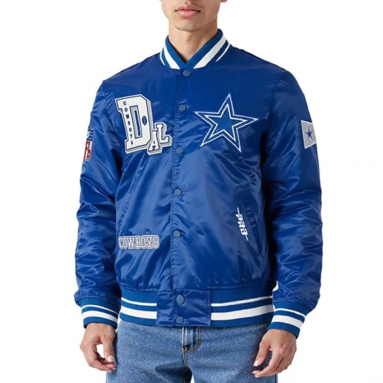 Dallas Cowboys Best of Classic Rib Satin Jacket Dallas Cowboys Best of Classic Rib Satin Jacket