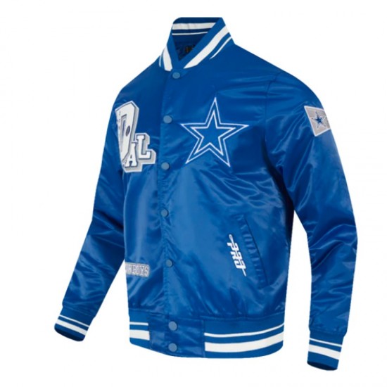 Dallas Cowboys Best of Classic Rib Satin Jacket Dallas Cowboys Best of Classic Rib Satin Jacket