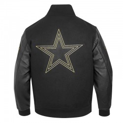 Dallas Cowboys Full-Zip Black Varsity Jacket Dallas Cowboys Full-Zip Black Varsity Jacket