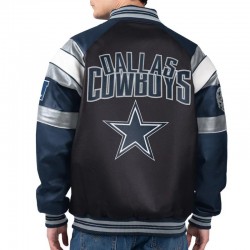 Dallas Cowboys G-III Faux Varsity Leather Jacket Dallas Cowboys G-III Faux Varsity Leather Jacket