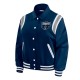 Dallas Cowboys Navy Lightweight Full-Snap Varsity Satin Jacket