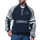 Dallas Cowboys Prospect Navy Half-Zip Pullover Jacket Dallas Cowboys Prospect Navy Half-Zip Pullover Jacket