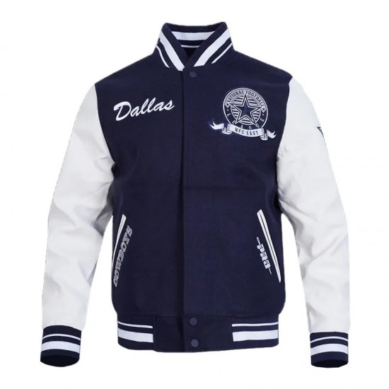 Dallas Cowboys Team Badge Classic Rib Varsity Jacket