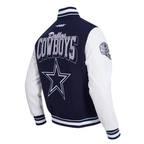 Dallas Cowboys Team Badge Classic Rib Varsity Jacket