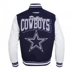 Dallas Cowboys Team Badge Classic Rib Varsity Jacket