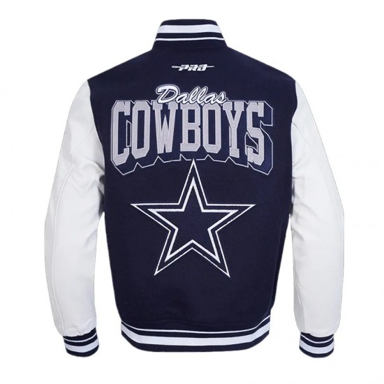 Dallas Cowboys Team Badge Classic Rib Varsity Jacket