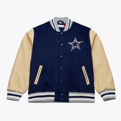 Dallas Cowboys Team Traditions Varsity Wool/Leather Jacket