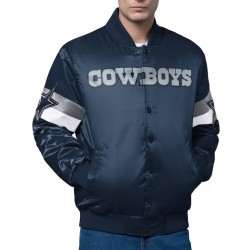 Dallas Cowboys Triple Option Varsity Satin Jacket