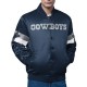 Dallas Cowboys Triple Option Varsity Satin Jacket Dallas Cowboys Triple Option Varsity Satin Jacket