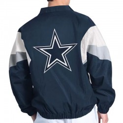 Dallas Cowboys Yard Line Navy Full-Zip Jacket Dallas Cowboys Yard Line Navy Full-Zip Jacket