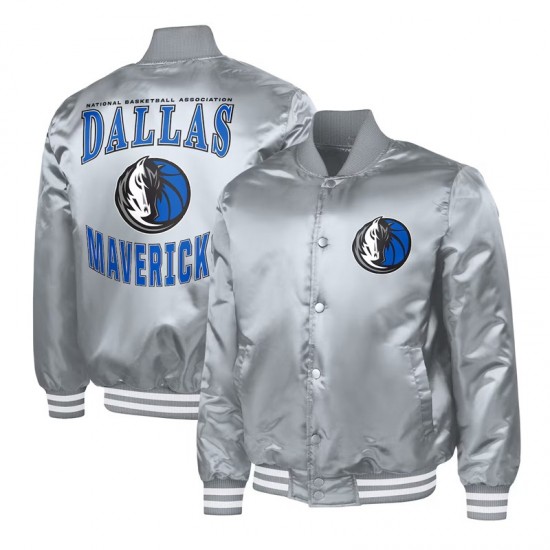 Dallas Mavericks Adaptive Bold Logo Varsity Satin Jacket