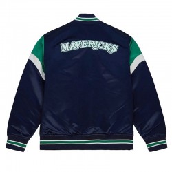 Dallas Mavericks Navy Heavyweight Satin Jacket Dallas Mavericks Navy Heavyweight Satin Jacket