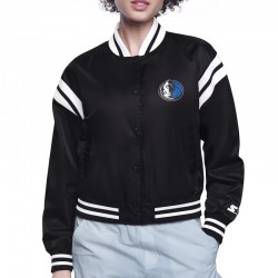 Dallas Mavericks Printed Logo Varsity Satin Jacket