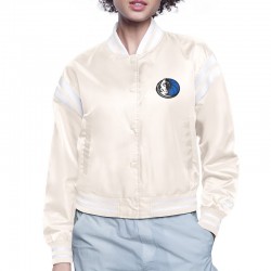 Dallas Mavericks Printed Logo Varsity Satin Jacket Dallas Mavericks Printed Logo Varsity Satin Jacket