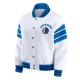 Dallas Mavericks Snap Front White Fleece Jacket Dallas Mavericks Snap Front White Fleece Jacket