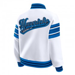 Dallas Mavericks Snap Front White Fleece Jacket Dallas Mavericks Snap Front White Fleece Jacket