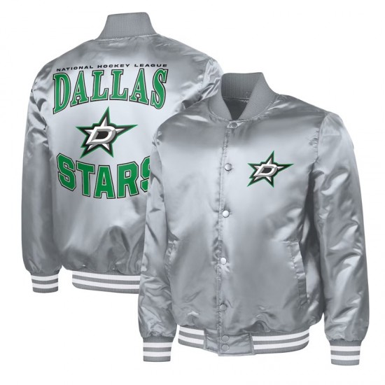 Dallas Stars Adaptive Bold Logo Varsity Satin Jacket