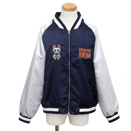 Dandadan Souvenir Navy and Silver Bomber Jacket Dandadan Souvenir Navy and Silver Bomber Jacket