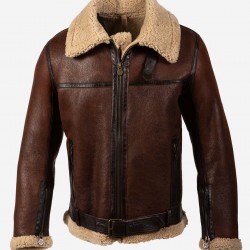 Dark Winds Zahn McClarnon Shearling Leather Jacket Dark Winds Zahn McClarnon Shearling Leather Jacket