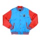 Delaware State Sky Blue and Red Baseball Jacket Delaware State Sky Blue and Red Baseball Jacket